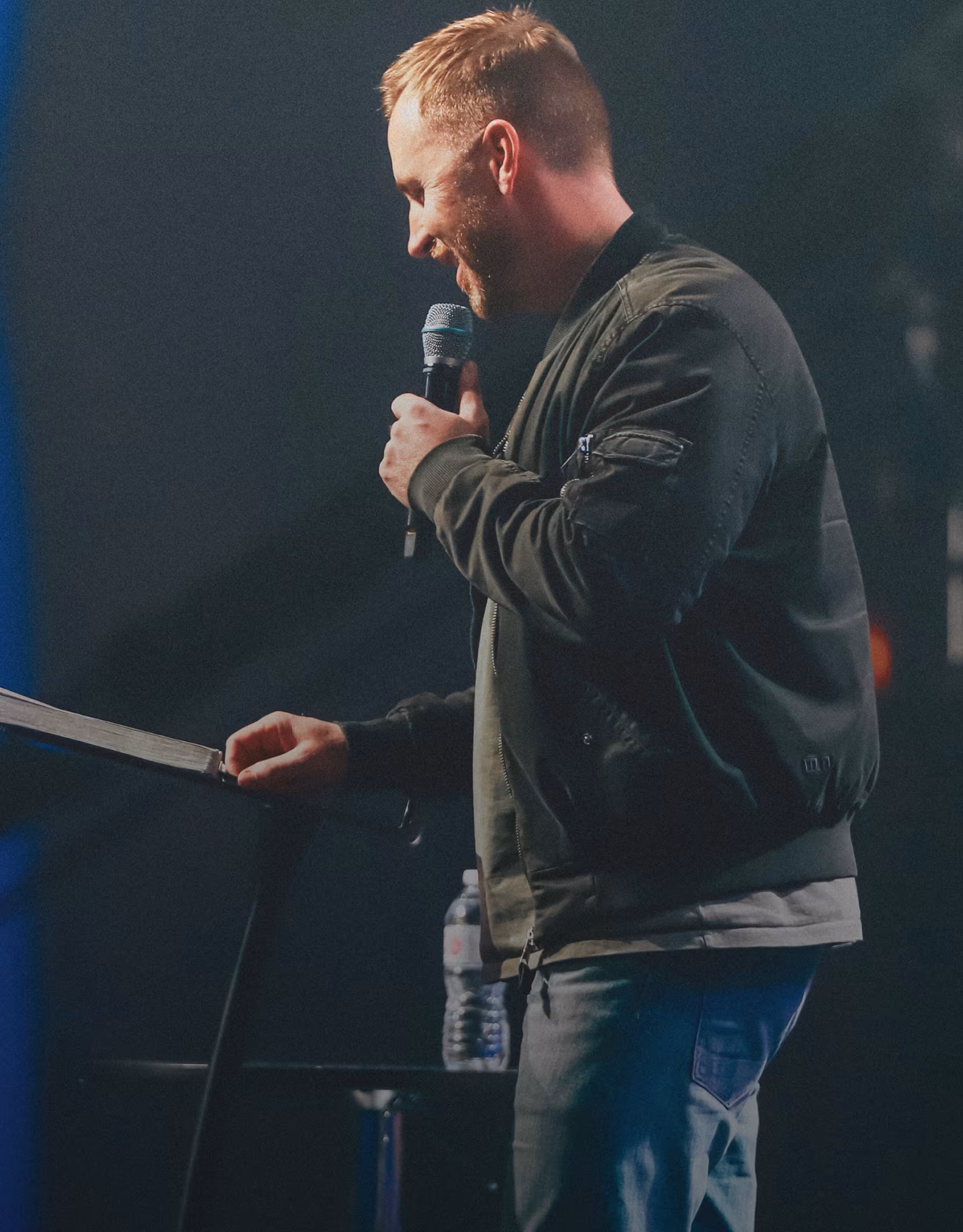 Man speaking on stage